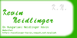 kevin neidlinger business card